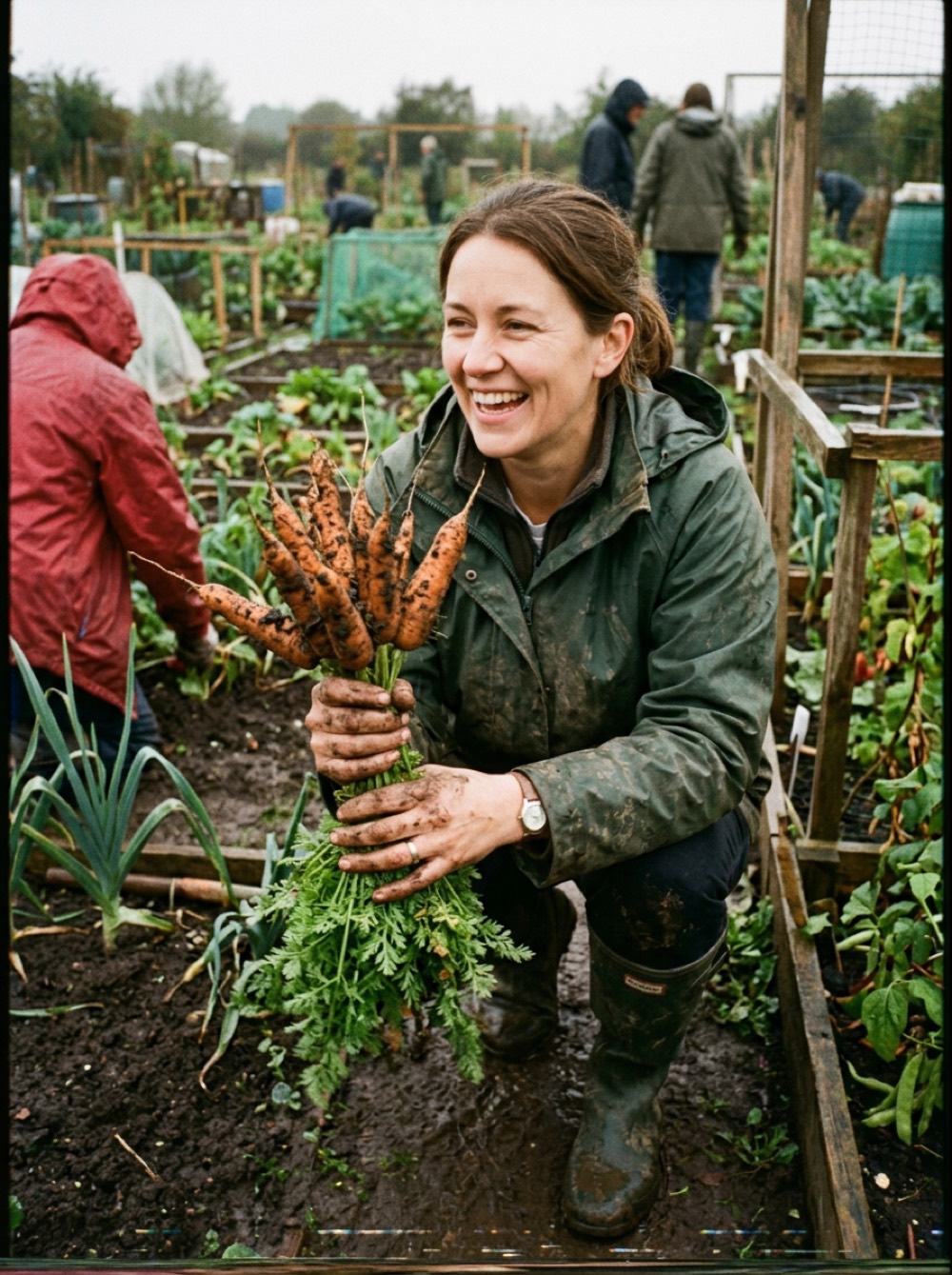 First carrots at the allotment